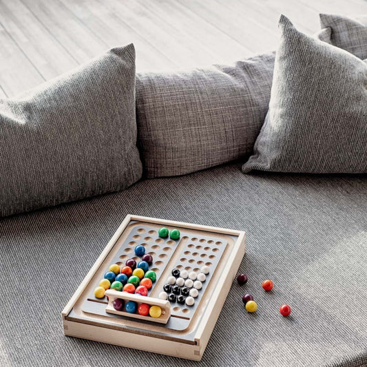 Logikspiel 'Kugelgrip' | 2 Spieler | 8 Jahren | inkl. Box | Holz | L 32 x B 24 x H 5 cm