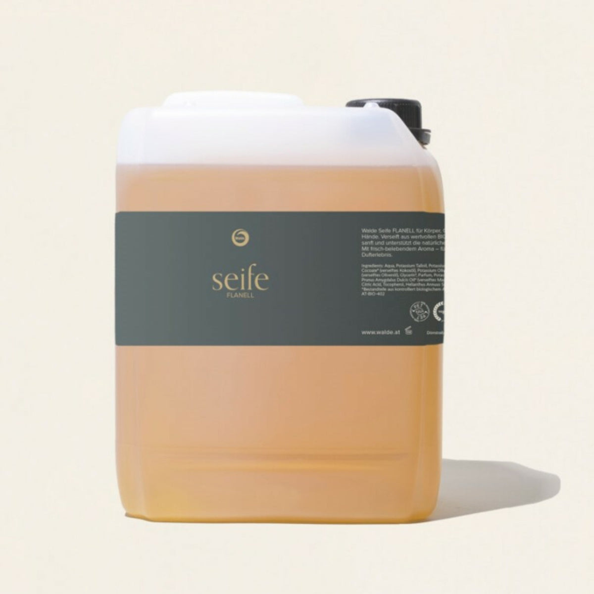Flüssige Seife 'Flanell' | 5 l Nachfüllkanister | für Körper, Gesicht und Hände