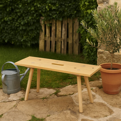 Sitzbank 'Urbank' mit Griffloch | Zirbe | B 90 x T 30 x H 46 cm