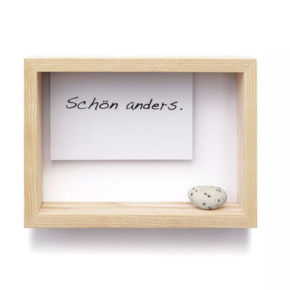 Kartenrahmen/Bilderrahmen | 23x16,5x5 cm | Esche unbehandelt