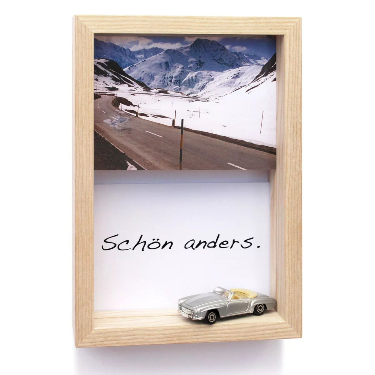 Kartenrahmen/Bilderrahmen | 23x16,5x5 cm | Esche unbehandelt