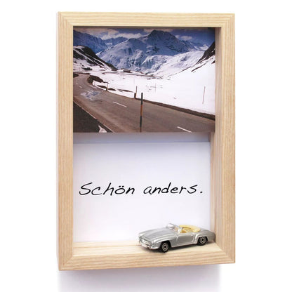 Kartenrahmen/Bilderrahmen | 23x16,5x5 cm | Esche unbehandelt