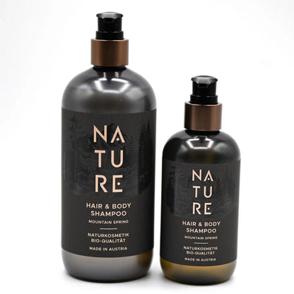 Hair & Body Shampoo 'Mountain Spring' | 250 ml | Kunststoffgebinde mit Pumpfunktion