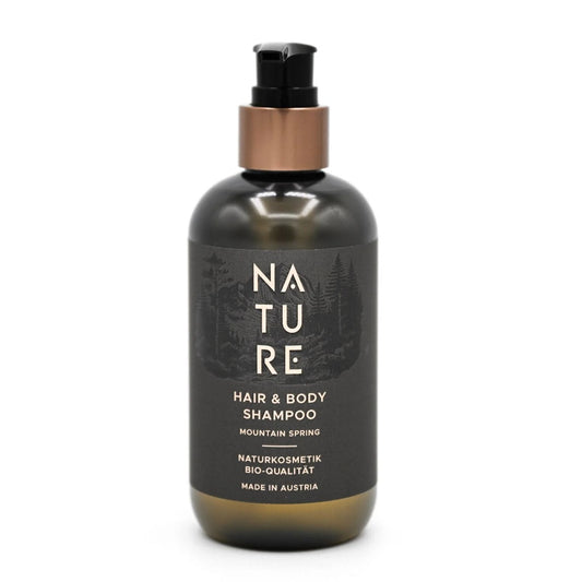 Hair & Body Shampoo 'Mountain Spring' | 250 ml | Kunststoffgebinde mit Pumpfunktion