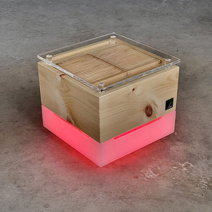 Zirbenlüfter ‘Kubus Junior’ | 15 m² | Ventilator | Lichtfarben wählbar