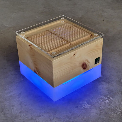 Zirbenlüfter ‘Kubus Junior’ | 15 m² | Ventilator | Lichtfarben wählbar