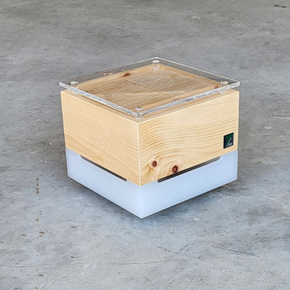 Zirbenlüfter ‘Kubus Junior’ | 15 m² | Ventilator | Lichtfarben wählbar