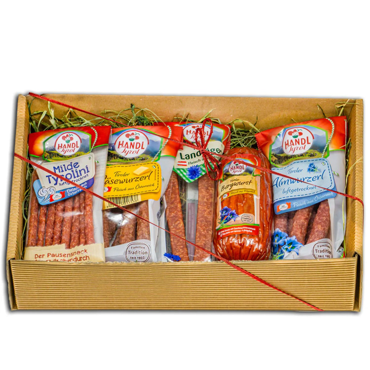 Genussbox 'Pfeffer' | 5  Würste | 590 g | Geschenkskarton