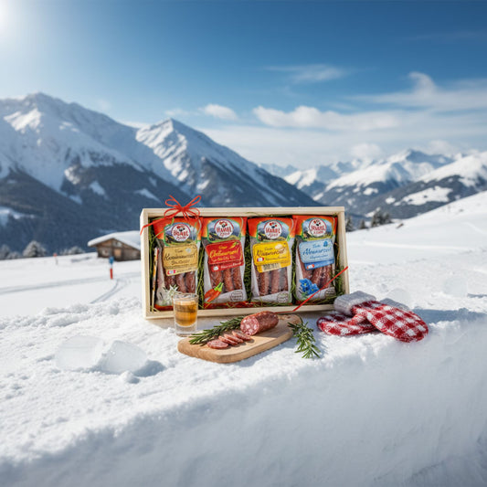 Wurzerlkiste | 4  Würste | 400 g | Holzkiste