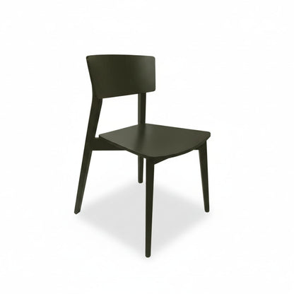 Stapelstuhl 'Mina' | 2er-Set | aus massiver Buche Schwarz / Nero