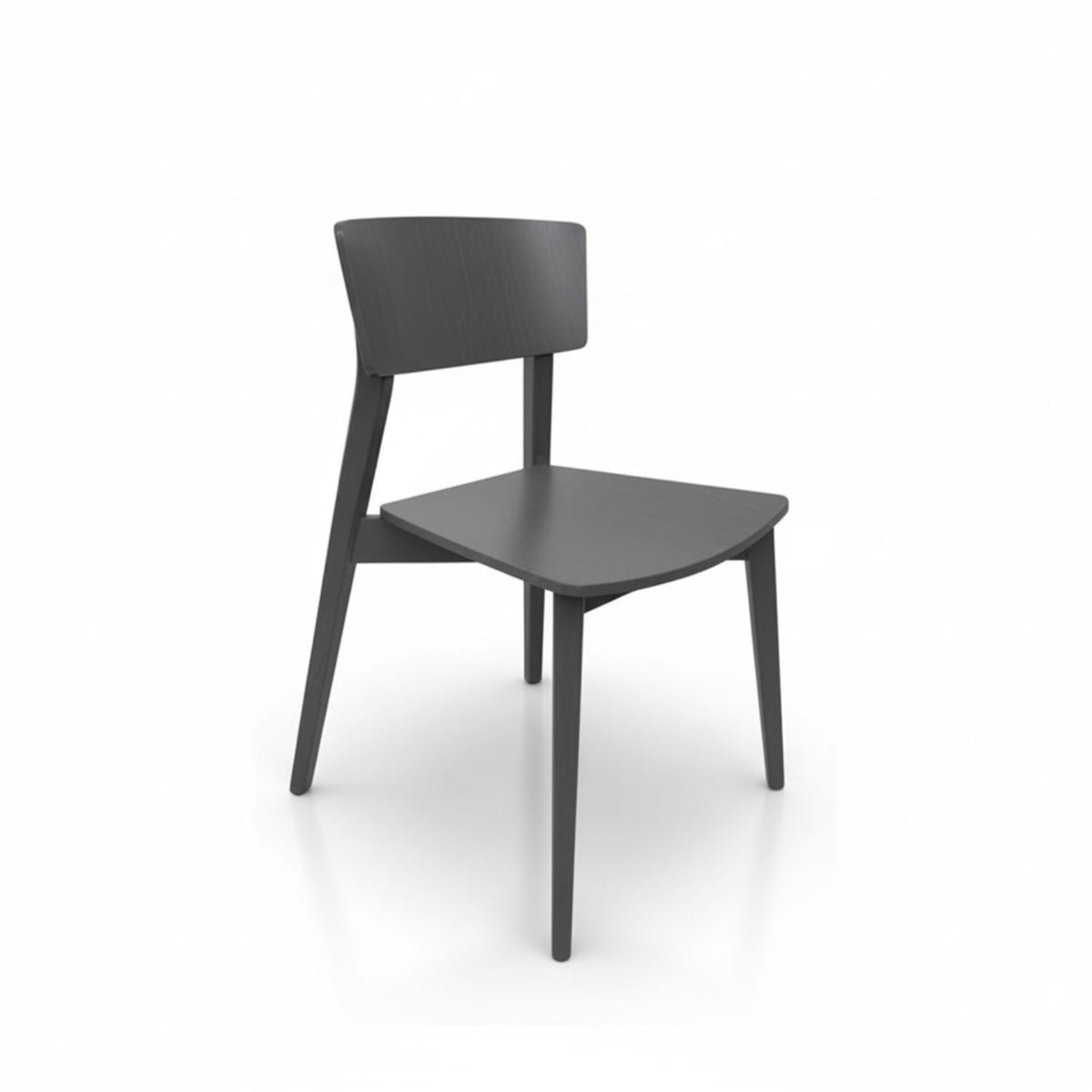 Stapelstuhl 'Mina' | 2er-Set | aus massiver Buche Schwarz / Nero