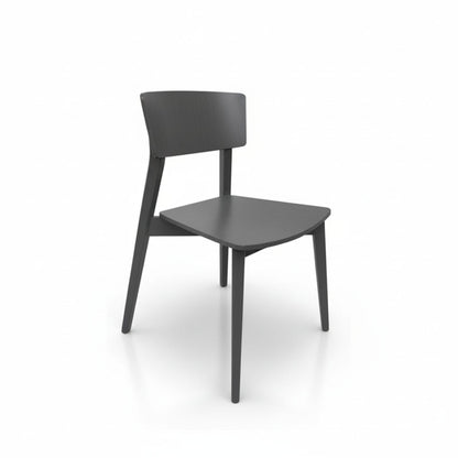 Stapelstuhl 'Mina' | 2er-Set | aus massiver Buche Schwarz / Nero