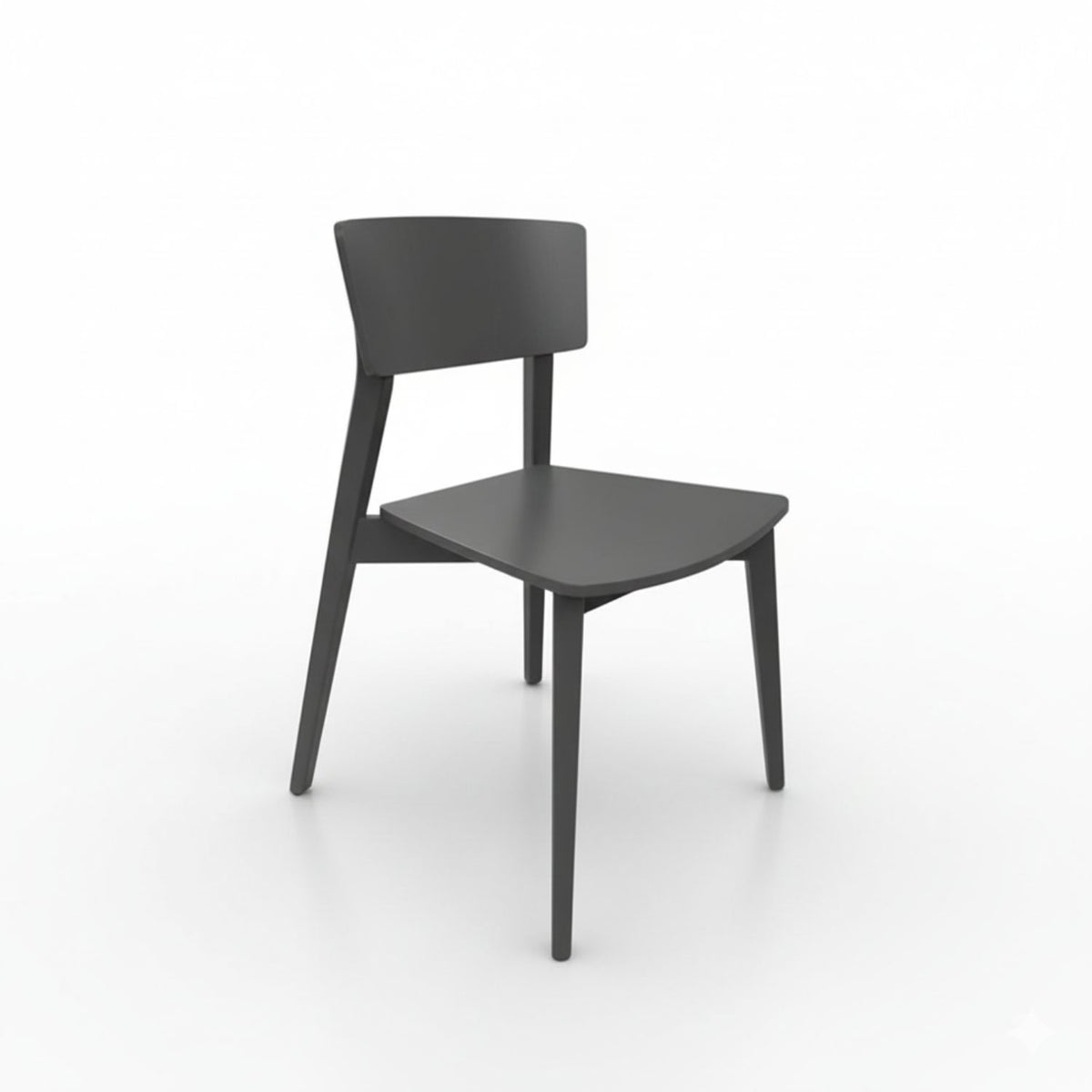 Stapelstuhl 'Mina' | 2er-Set | aus massiver Buche Schwarz / Nero