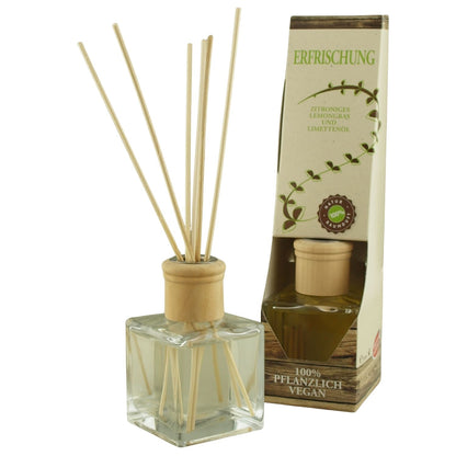 Raumduft 'Natur' | Kräftigung | 4eck-Glasdiffuser | Holzstäbchen |100 ml