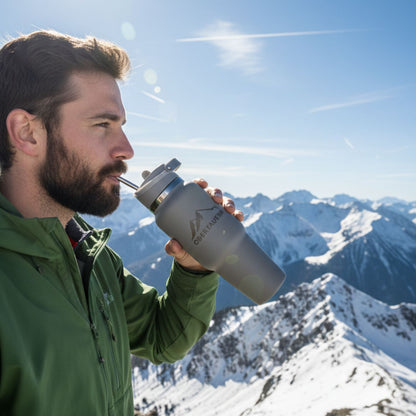 Obertauern Trinkflasche 'HysroFlask Travel Bottle' | Indigo (blau) | 946 ml