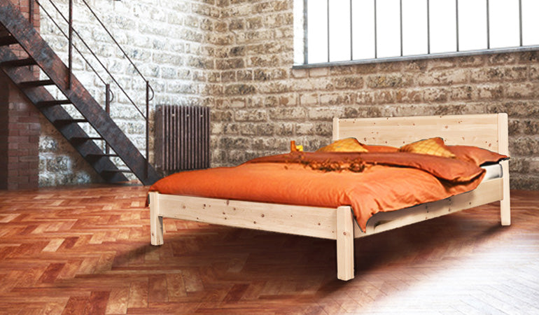 Klassisches Doppelbett 'Dream Base' - aus Astfichte 160x200
