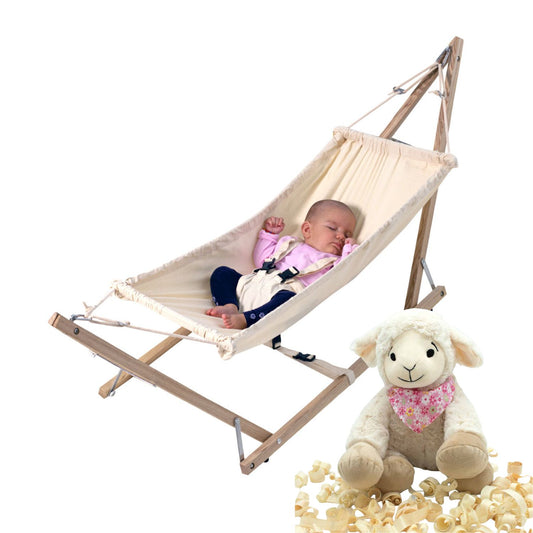 Set Baby | Babyhängematte 'Koala' | Stofftier 'Flora' | Rosa Halstuch