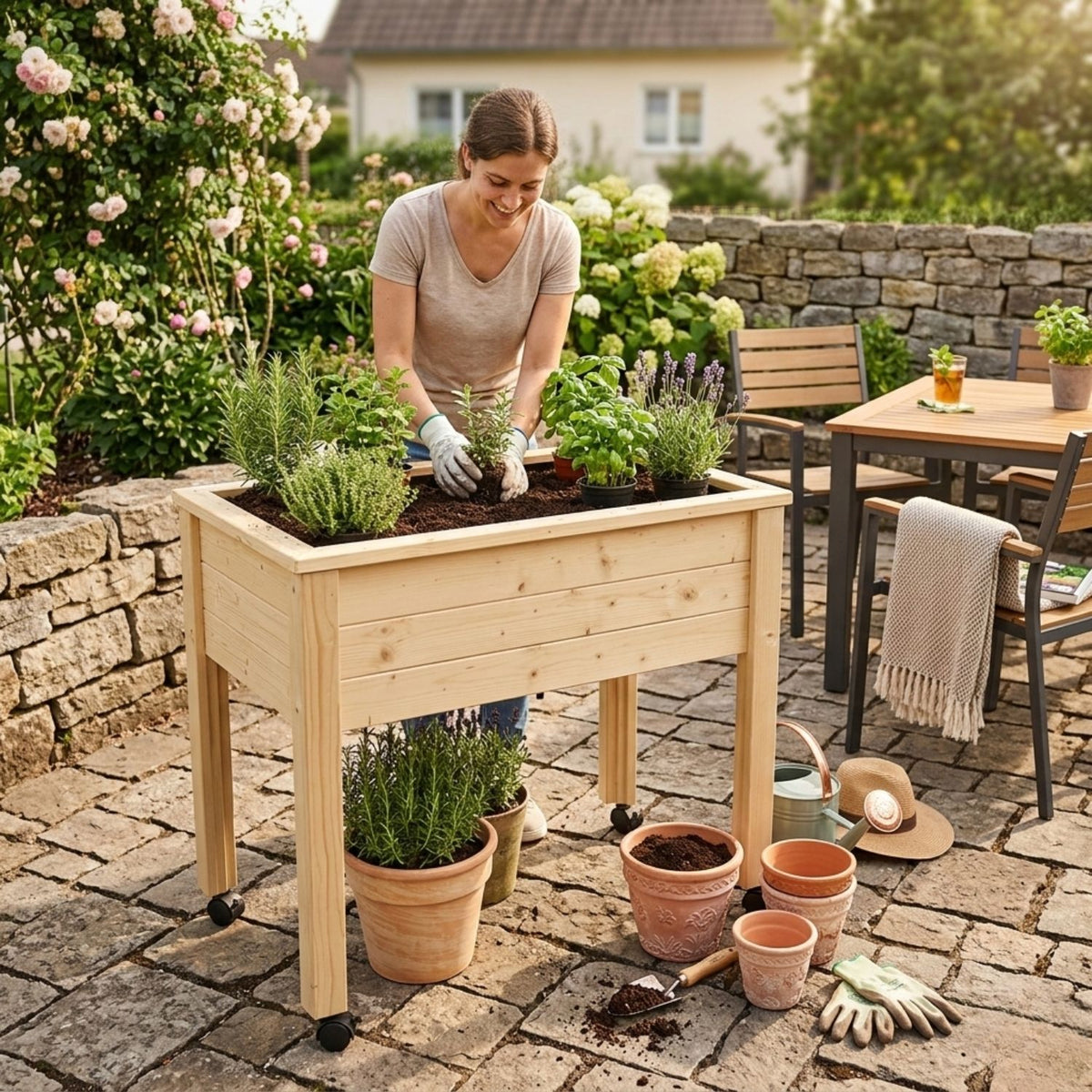Rollenset für Kräuterhochbeet  'Herb'