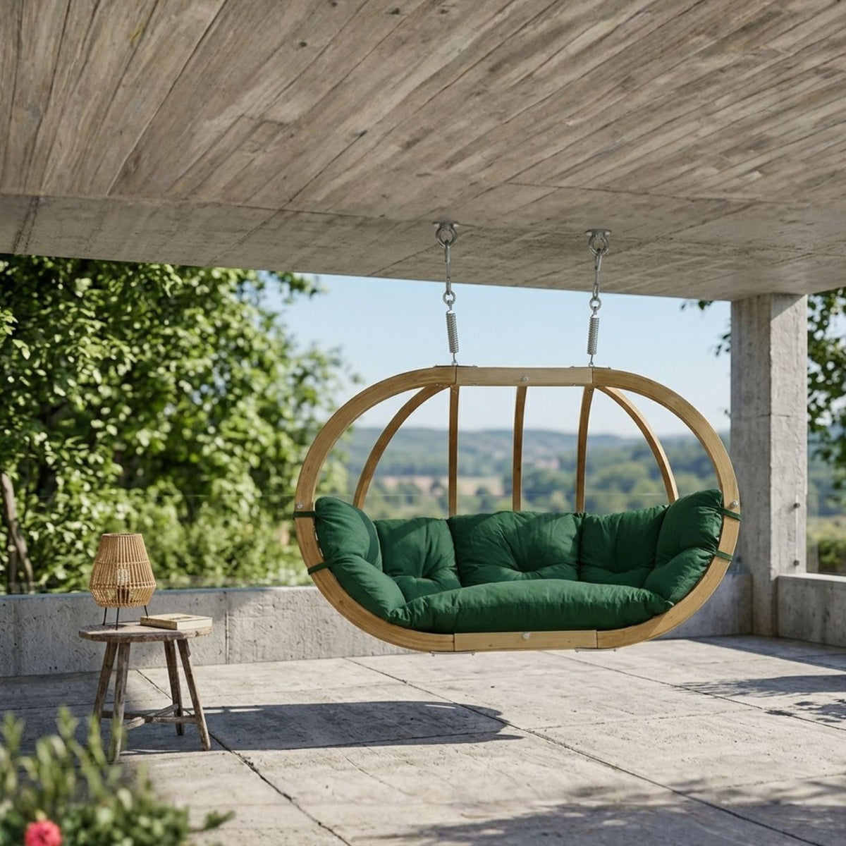 Hängesessel 'Globo Royal Chair'-  green | B 176 x H 118 x T 72 cm | Fichtenholz