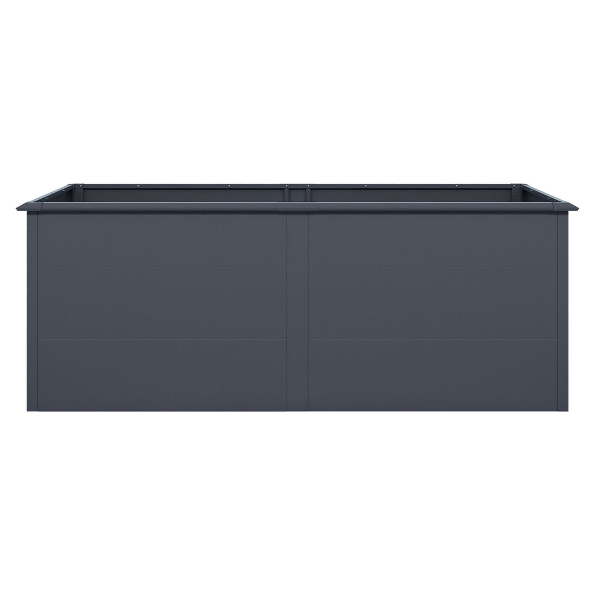 Hochbeet 'Galvan' | 150x75x77 cm  | anthrazit | integrierte Schneckenkante