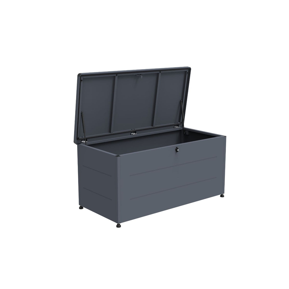Kissenbox 'Galvan' | 136x66x75 cm  | anthrazit | Soft-Close | versperrbar