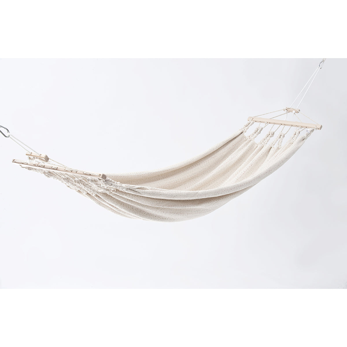Einzelhängematte 'Relax' I weiß-uni 06 | L 300 x B 130 cm | 100% Baumwollgewebe
