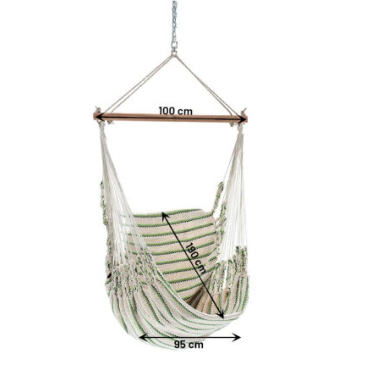 Hängesessel 'Chill out' - weiß-uni | 100% Baumwolle | Tragkraft max. 150 kg