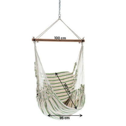 Hängesessel 'Chill out' - weiß-uni | 100% Baumwolle | Tragkraft max. 150 kg