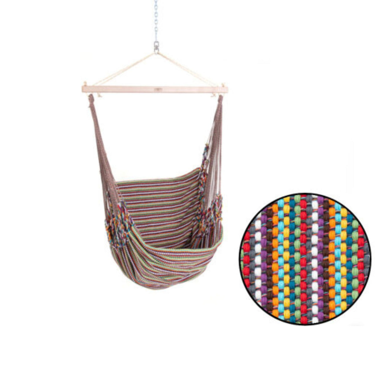 Hängesessel 'Chill out' - weiß-uni | 100% Baumwolle | Tragkraft max. 150 kg