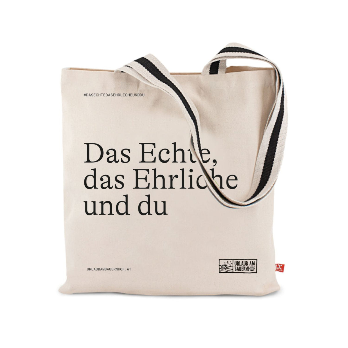 Stofftasche 'Urlaub am Bauernhof' | 38 x 42 cm | 14 Liter |