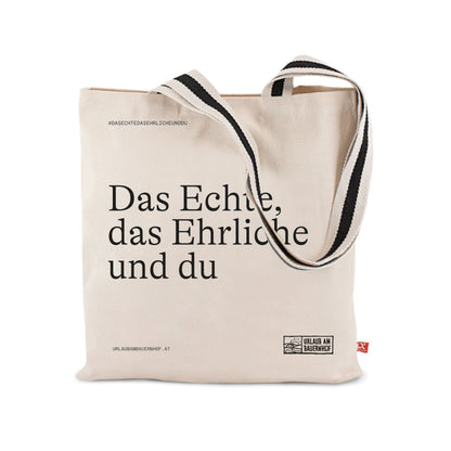 Stofftasche 'Urlaub am Bauernhof' | 38 x 42 cm | 14 Liter |