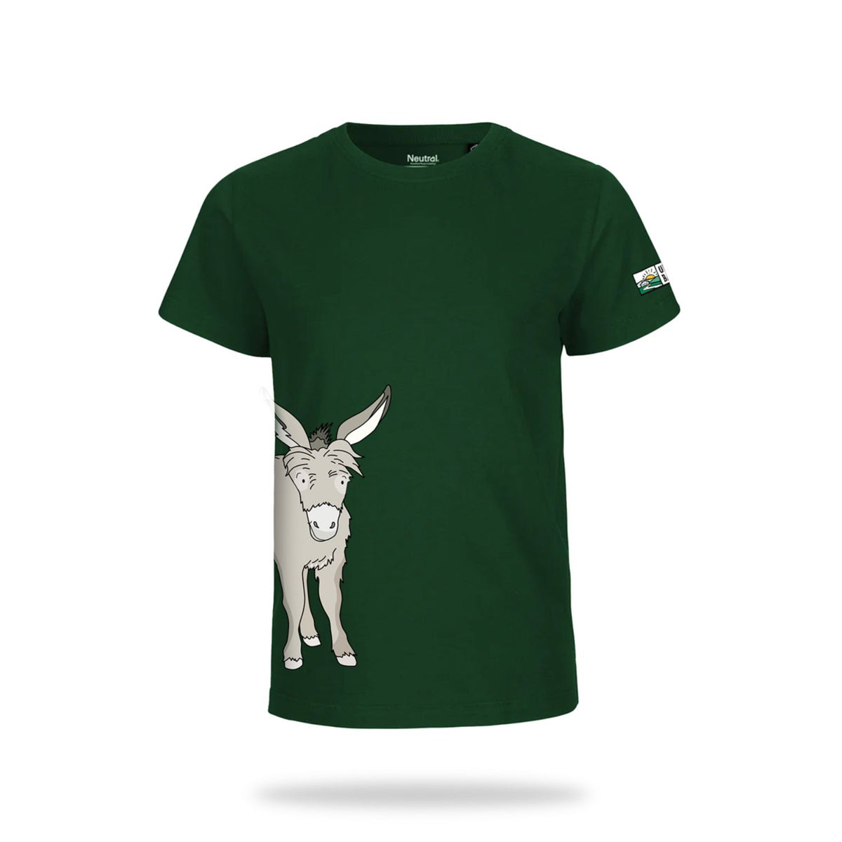 Kinder T-Shirt 'Urlaub am Bauernhof' | Bio-Baumwolle | Kater | grün | 92/98