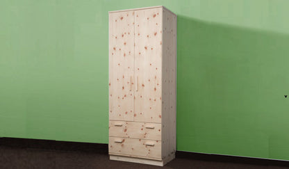 Schlafzimmerschrank in Zirbe und Fichte - 'Romeo & Juliet' - Zirbe