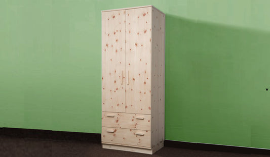 Schlafzimmerschrank in Zirbe und Fichte - 'Romeo & Juliet' - Zirbe