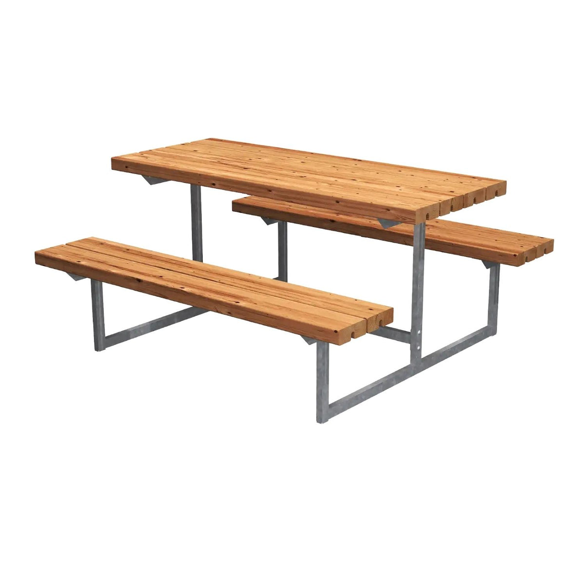Gartenmöbel-Garnitur 'Basic Junior' | | 1 Tisch, 2 Bänke | fix | L 118 x B 114 x H 57 cm | ThermoWood®