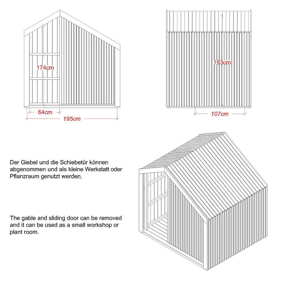 Spielhaus 'Cozy' | mit Dachpappe | 1 Sitzbank | Spieltheke | L 184 x B 208 x H 212 cm | unbehandelt