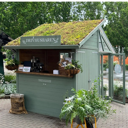 Gewächshaus + Geräteraum 'Orangerie' | L 208 x B 316 x H 285 cm | Holz unbehandelt | 6,6 m²