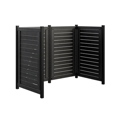 Mülltonnenverkleidung 'Lund' | L 165 x B 85 x H 124 cm | Holz | schwarz