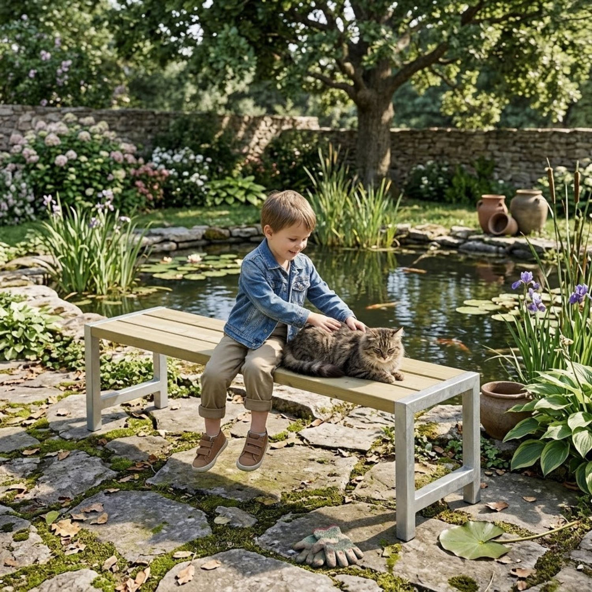 Planken-Gartentisch 'Elementar' | L 186 x B 77 x H 73 cm | Holz