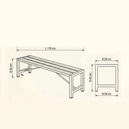 Planken-Gartentisch 'Elementar' | L 186 x B 77 x H 73 cm | Holz