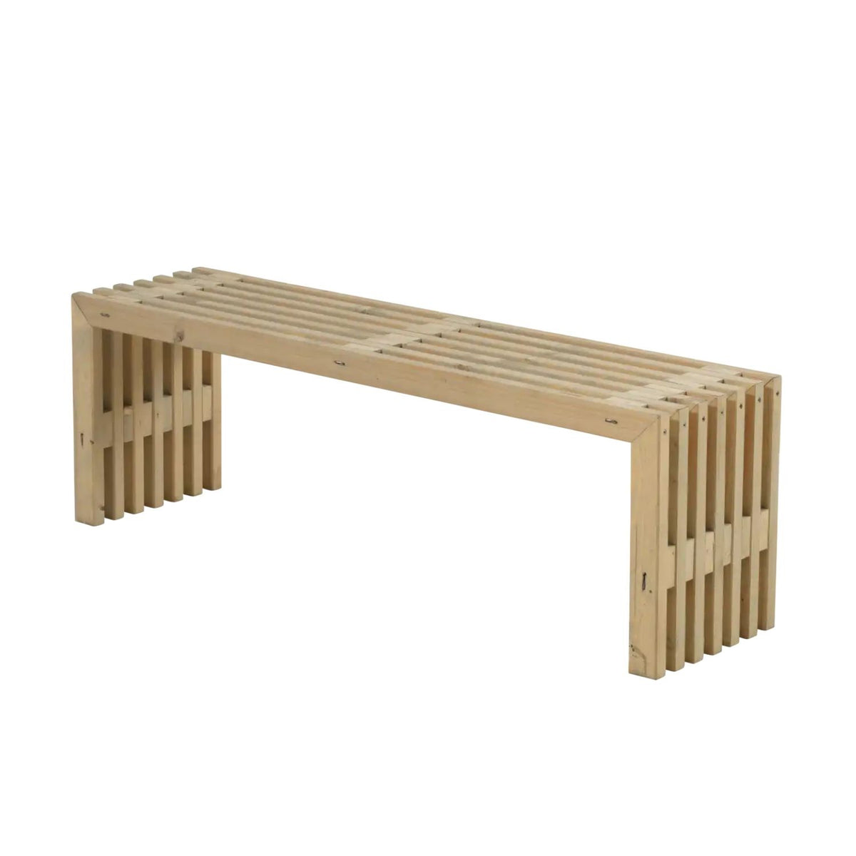 Lattenbank | L 138 x B 36 x H 45 cm | Kiefer | Treibholzfarbe