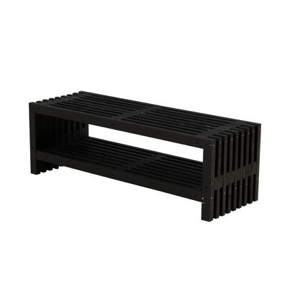 Lattenbank | L 138 x B 36 x H 45 cm | Kiefer | Treibholzfarbe