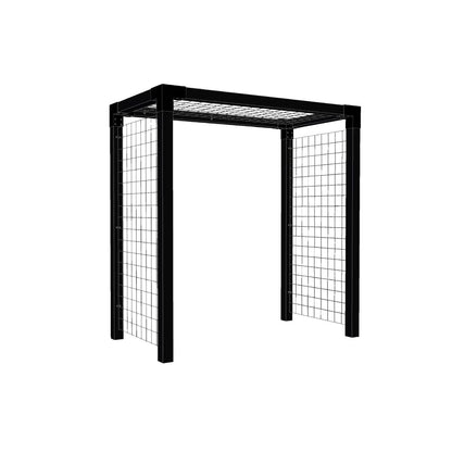 Pflanzenspalier 'Rosenportal' | L 198 x B 108 x H 208 cm | Wandmontage | Stahlgitter | schwarz