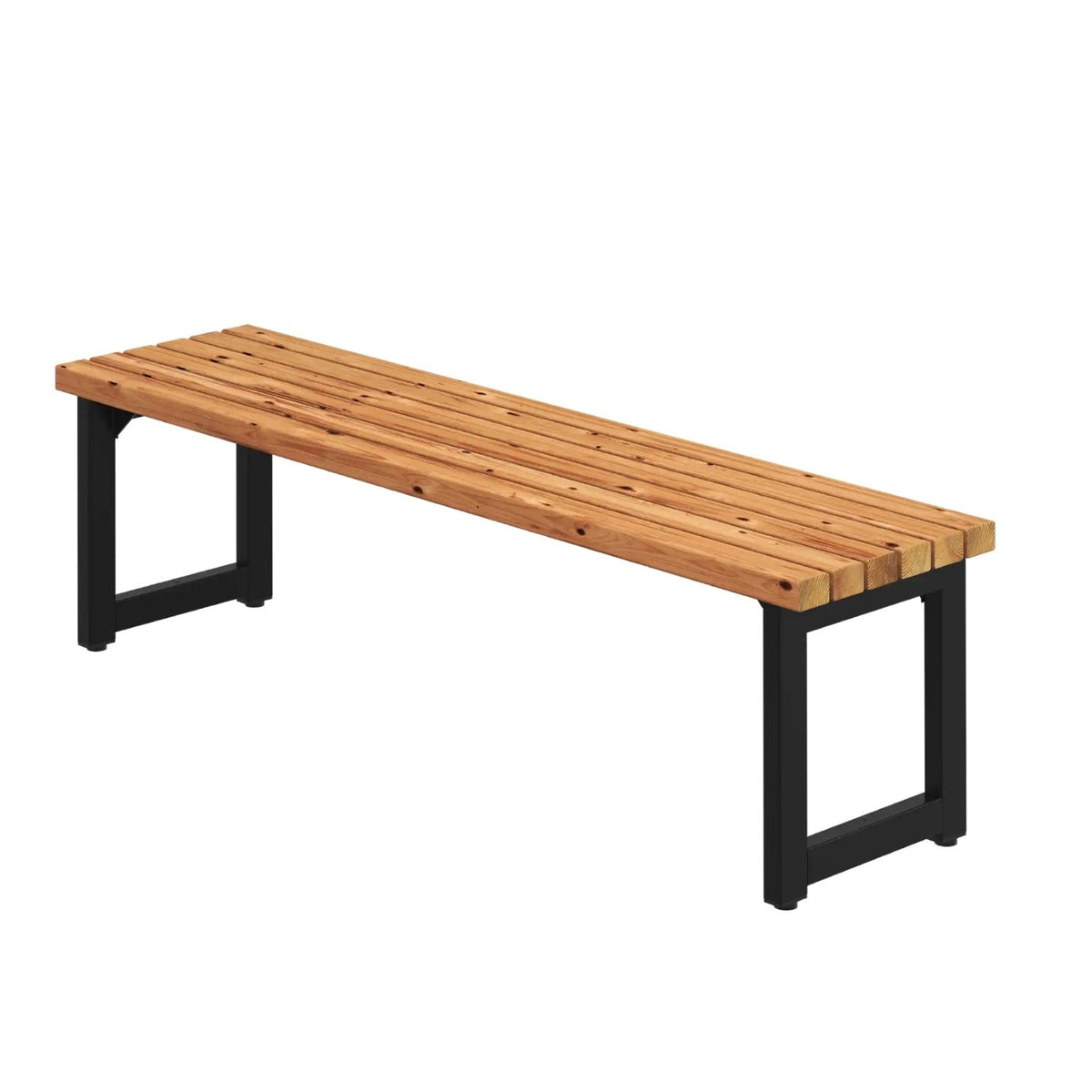 Planken-Gartenbank 'Trend Living' | L 150 x B 37 x H 45 cm | ThermoWood® | schwarz