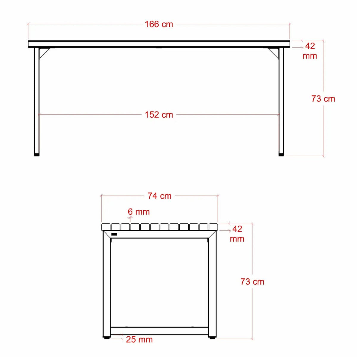 Planken-Gartenbank 'Trend Living' | L 150 x B 37 x H 45 cm | ThermoWood® | schwarz