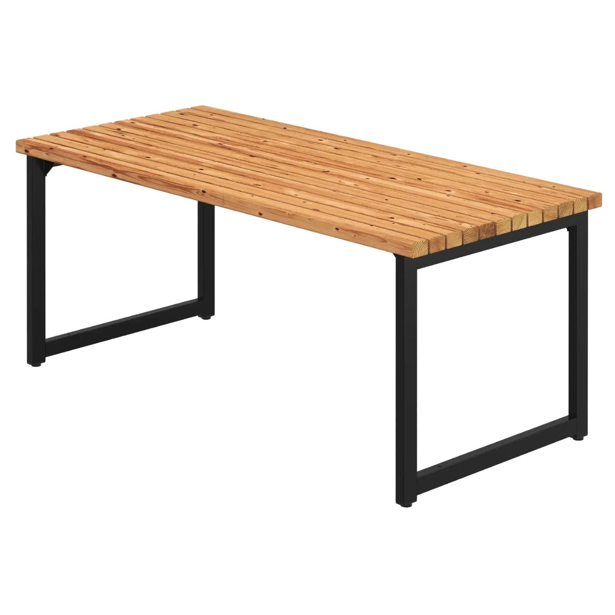 Planken-Gartenbank 'Trend Living' | L 150 x B 37 x H 45 cm | ThermoWood® | schwarz