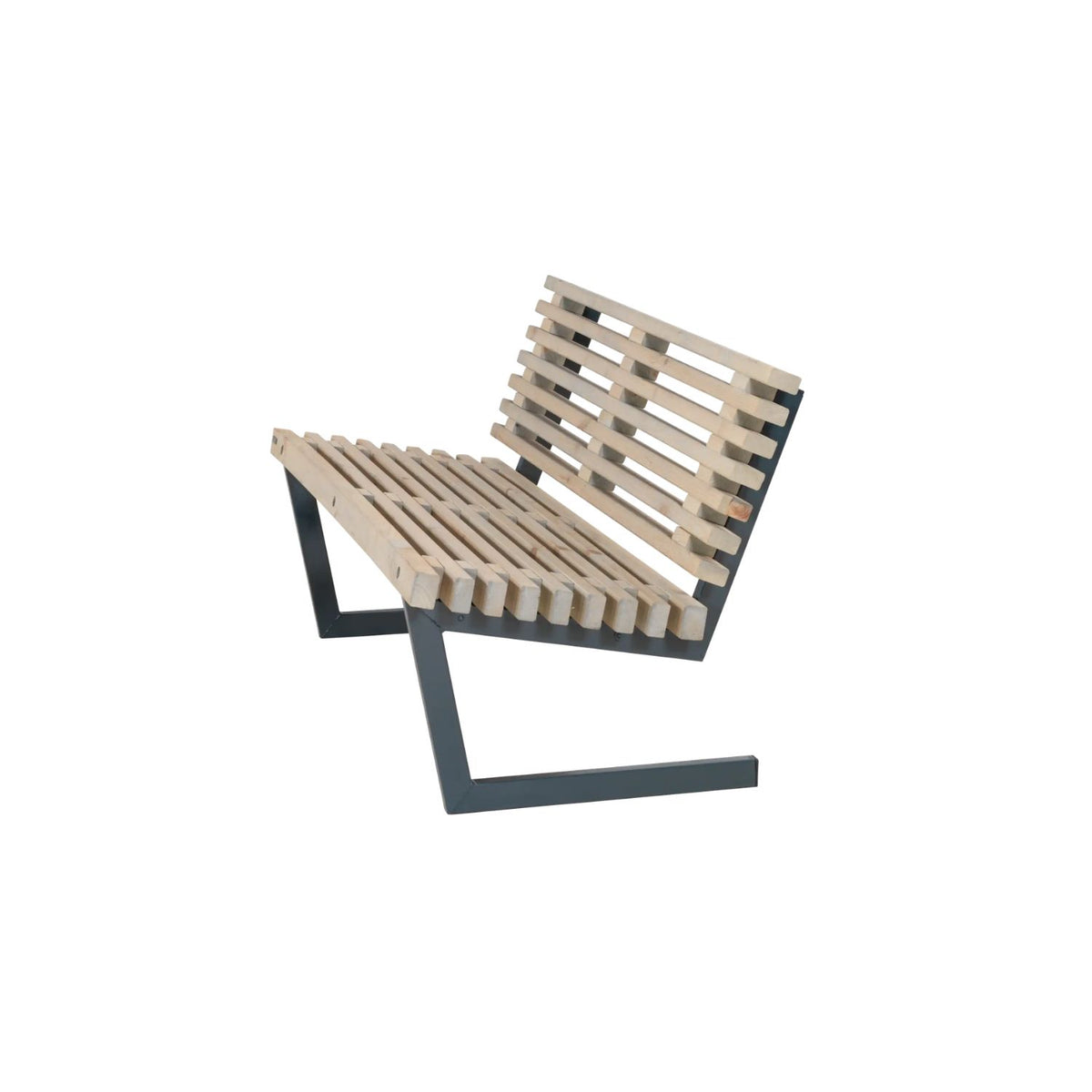 Gartentisch ‘Siesta’ | Holz / Metall | Treibholzfarbe / Schwarz | 138x74,5x72 cm