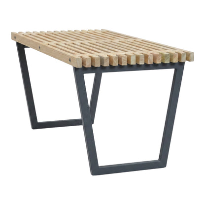 Gartentisch ‘Siesta’ | Holz / Metall | Treibholzfarbe / Schwarz | 138x74,5x72 cm