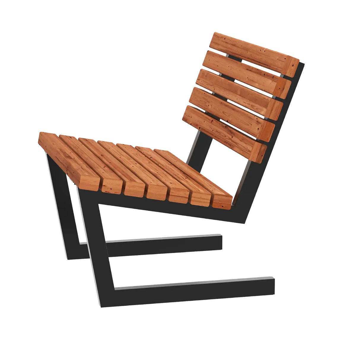 Gartenmöbel 'Siesta Living' - Sessel | schwarz | L 75 x B 70 x H 74/42 cm