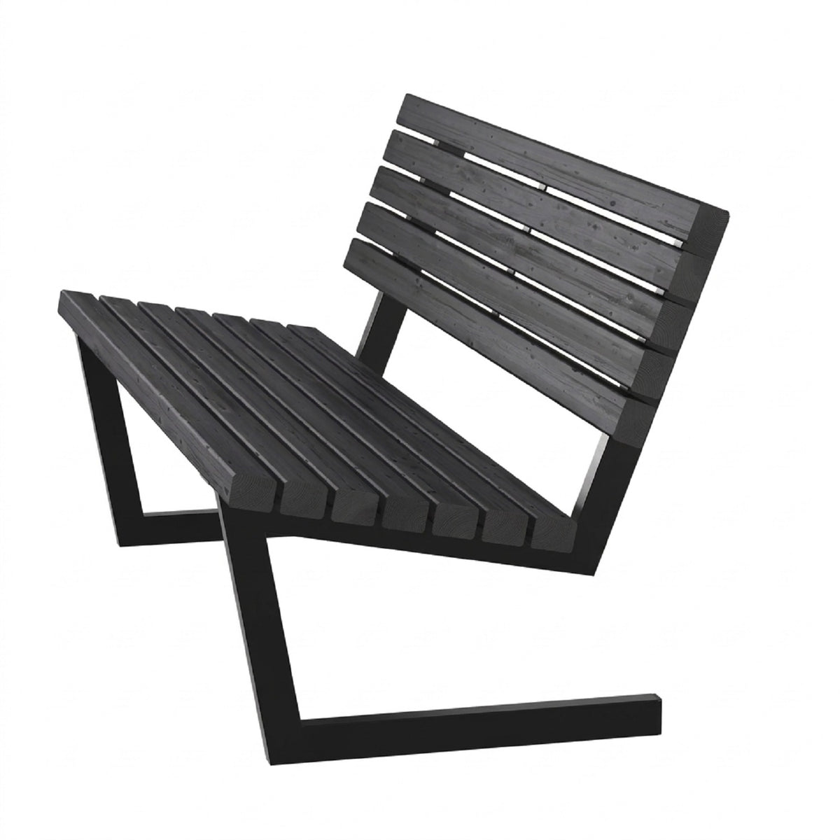 Gartenmöbel 'Siesta Living' - Sessel | schwarz | L 75 x B 70 x H 74/42 cm